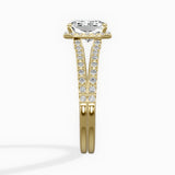 Milgrain Cathedral Halo Engagement Ring