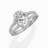 Milgrain Cathedral Halo Engagement Ring