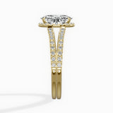 Milgrain Cathedral Halo Engagement Ring