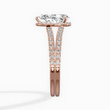 Milgrain Cathedral Halo Engagement Ring