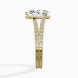 Milgrain Cathedral Halo Engagement Ring