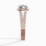 Milgrain Cathedral Halo Engagement Ring