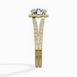 Milgrain Cathedral Halo Engagement Ring