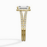 Milgrain Cathedral Halo Engagement Ring