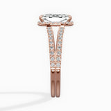 Milgrain Cathedral Halo Engagement Ring