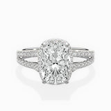 Milgrain Cathedral Halo Engagement Ring