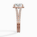 Milgrain Cathedral Halo Engagement Ring