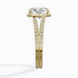 Milgrain Cathedral Halo Engagement Ring