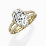 Milgrain Cathedral Halo Engagement Ring