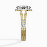 Milgrain Cathedral Halo Engagement Ring
