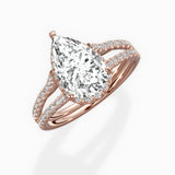 Milgrain Cathedral Halo Engagement Ring