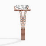 Milgrain Cathedral Halo Engagement Ring