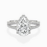 Milgrain Cathedral Halo Engagement Ring