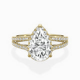Milgrain Cathedral Halo Engagement Ring
