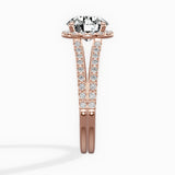 Milgrain Cathedral Halo Engagement Ring