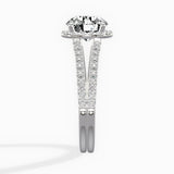 Milgrain Cathedral Halo Engagement Ring