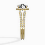 Milgrain Cathedral Halo Engagement Ring