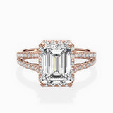 Milgrain Cathedral Halo Engagement Ring