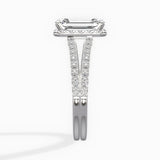 Milgrain Cathedral Halo Engagement Ring