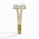 Milgrain Cathedral Halo Engagement Ring