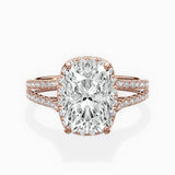 Milgrain Cathedral Halo Engagement Ring