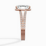 Milgrain Cathedral Halo Engagement Ring