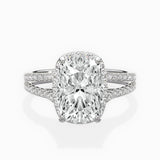 Milgrain Cathedral Halo Engagement Ring