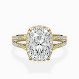 Milgrain Cathedral Halo Engagement Ring