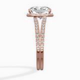 Milgrain Cathedral Halo Engagement Ring