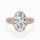 Milgrain Cathedral Halo Engagement Ring