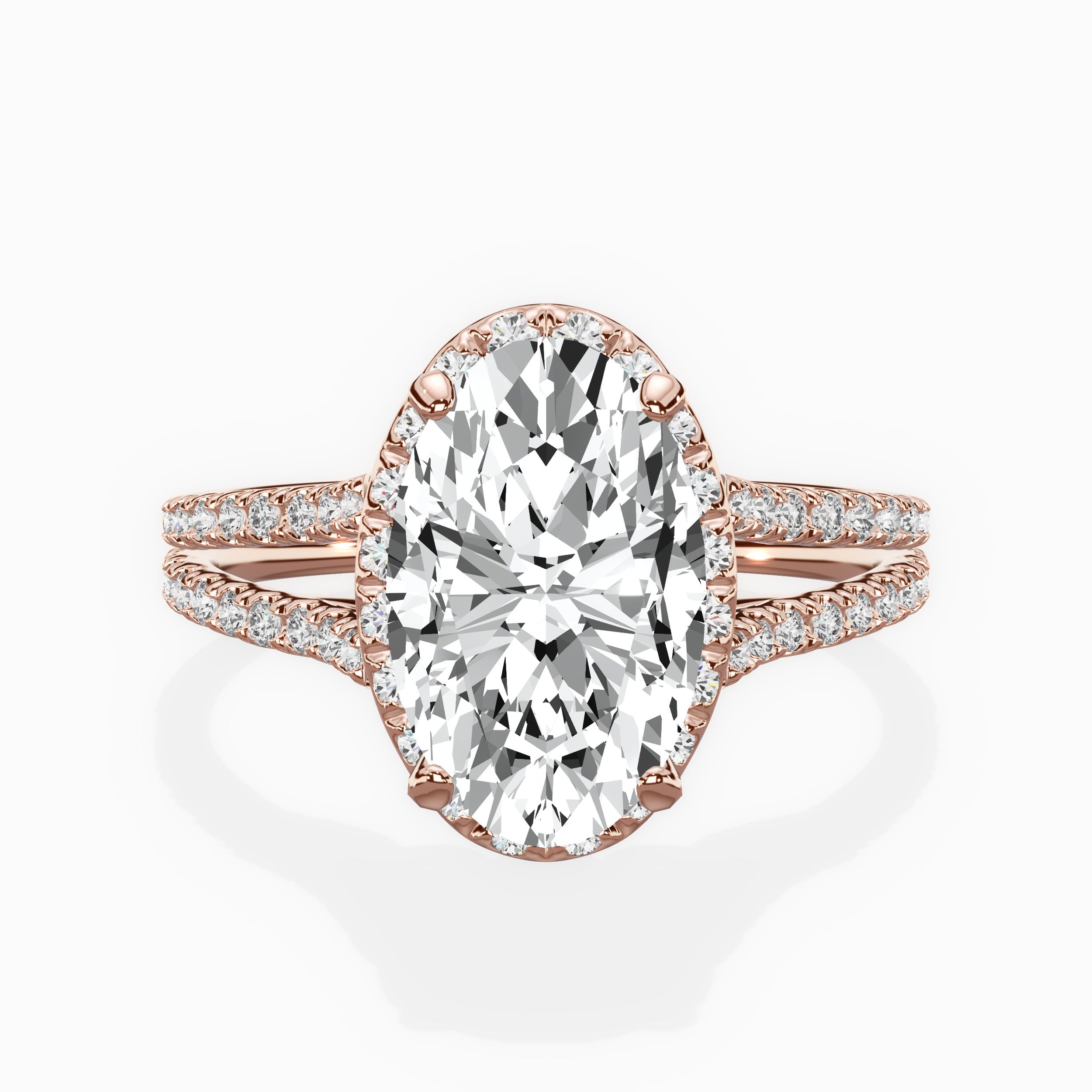 Milgrain Cathedral Halo Engagement Ring