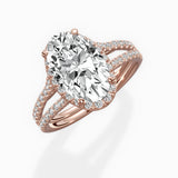 Milgrain Cathedral Halo Engagement Ring