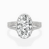 Milgrain Cathedral Halo Engagement Ring