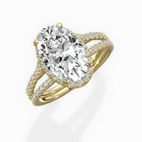 Milgrain Cathedral Halo Engagement Ring