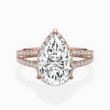 Milgrain Cathedral Halo Engagement Ring