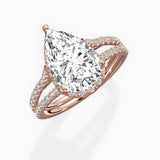 Milgrain Cathedral Halo Engagement Ring