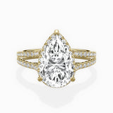 Milgrain Cathedral Halo Engagement Ring