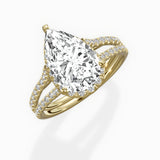 Milgrain Cathedral Halo Engagement Ring