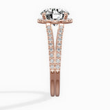 Milgrain Cathedral Halo Engagement Ring