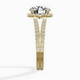 Milgrain Cathedral Halo Engagement Ring