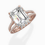 Milgrain Cathedral Halo Engagement Ring