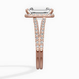 Milgrain Cathedral Halo Engagement Ring