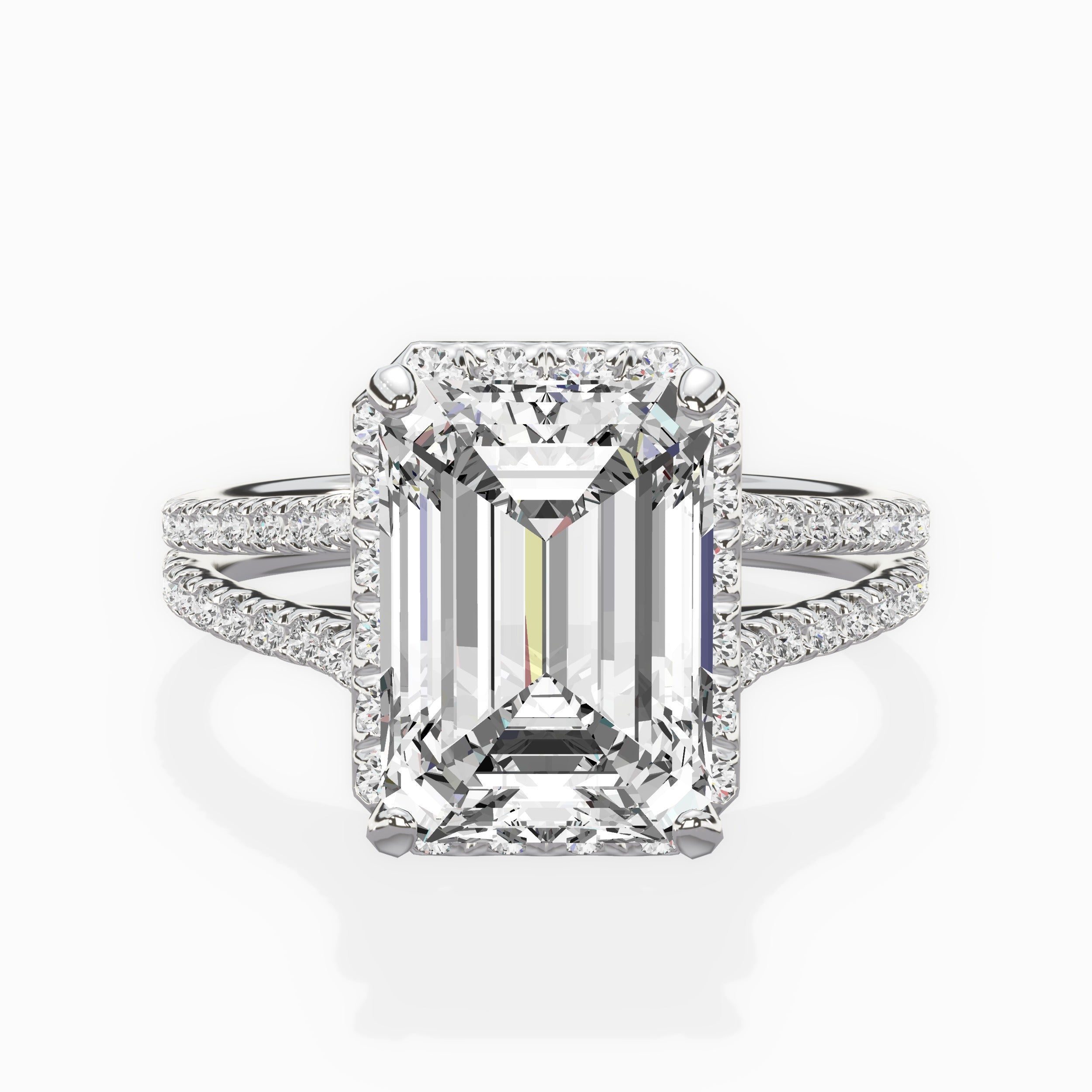 Milgrain Cathedral Halo Engagement Ring