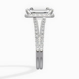 Milgrain Cathedral Halo Engagement Ring