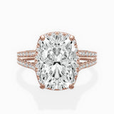 Milgrain Cathedral Halo Engagement Ring