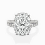 Milgrain Cathedral Halo Engagement Ring