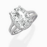 Milgrain Cathedral Halo Engagement Ring