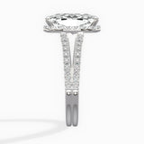 Milgrain Cathedral Halo Engagement Ring