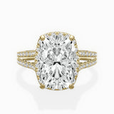 Milgrain Cathedral Halo Engagement Ring