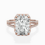 Milgrain Cathedral Halo Engagement Ring